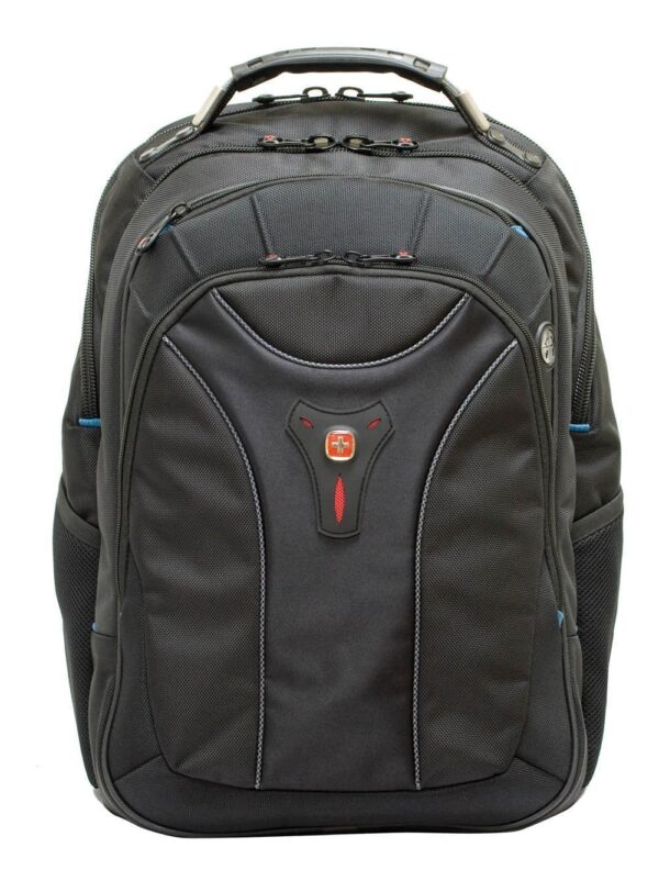 Wenger Carbon 30 Litre Laptop Backpack with Carrying Handle Padded Shoulder Straps 17 Inch Sleeve For Work School Travel Black 600637