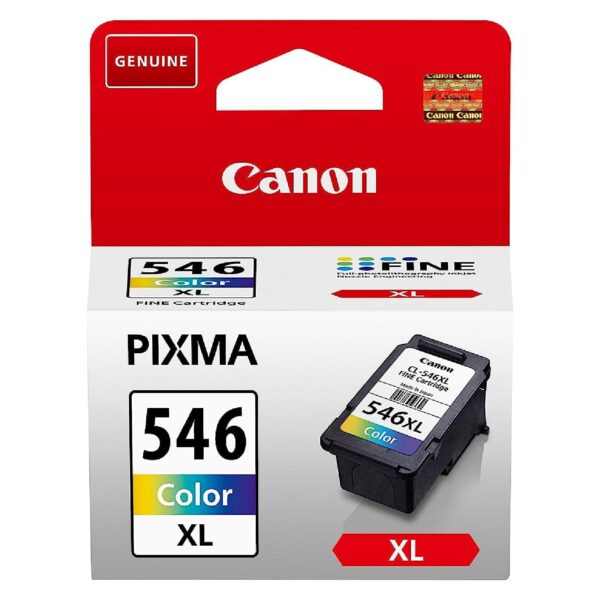 Canon Ink - CL-546XL High Yield Genuine C/M/Y Colour Printer Cartridge Prints Up to 300 A4 Pages (1 x Cartridge) Compatible with PIXMA TR IP MX MG & TS