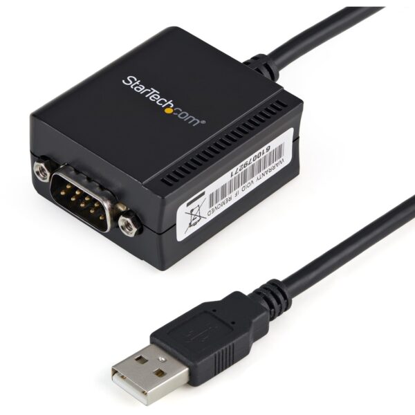 StarTechcom 6ft (18m) 1-Port FTDI USB to Serial RS232 Adapter Cable with COM Retention - TAA