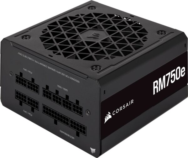 Corsair RM750e (2023) Fully Modular Low Noise ATX Power Supply - 30 and PCIe 50 Compatible 105C Capacitors 80 Plus Gold Efficiency Modern Standby Support Black