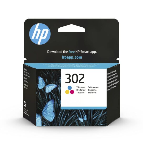 HP F6U65AE 302 Original Ink Cartridge Tri-color Single Pack