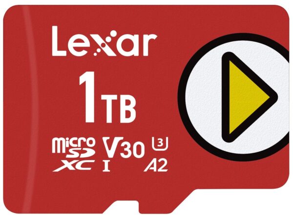 Lexar PLAY 1TB Micro SD Card microSDXC UHS-I Memory Up to 160MB/s R/100MB/s W U3 V30 A2 C10 microSD TF for Nintendo-Switch/Portable Gaming Device/Smartphone/Tablet (LMSPLAY001T-BNNAG)