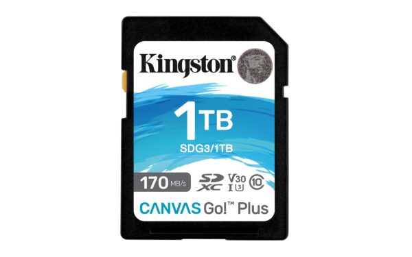 Kingston Canvas Go Plus SD card 1TB SDXC 170R C10 UHS-I U3 V30