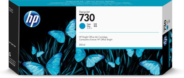 HP Original Ink Cartridge Compatible with Designjet Series 300 ml Cyan