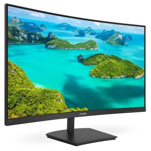 PHILIPS 271E1SCA - 27 Inch FHD Curved Monitor 75Hz 4ms VA AMD FreeSync Speakers FlickerFree (1920 x 1080 250 cd/m VGA/HDMI)