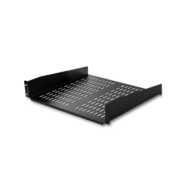 StarTechcom 2U Server Rack Shelf - Universal Vented Mount Cantilever Tray for 19" Network Equipment & Cabinet Heavy Duty Steel Weight Capacity 50lb/23kg 16" Deep (CABSHELFV)