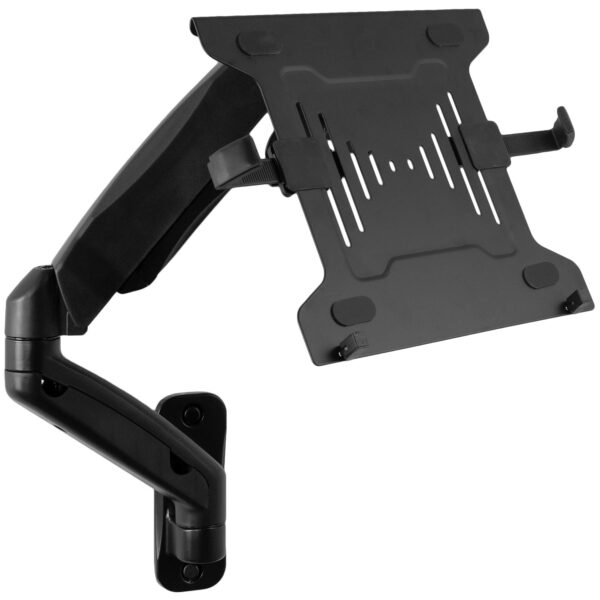 VIVO Height Adjustable Pneumatic Extended Arm Laptop Wall Mount Full Motion Articulating Notebook Tray Fits 10 to 156 inch Screen Black MOUNT-V001GL