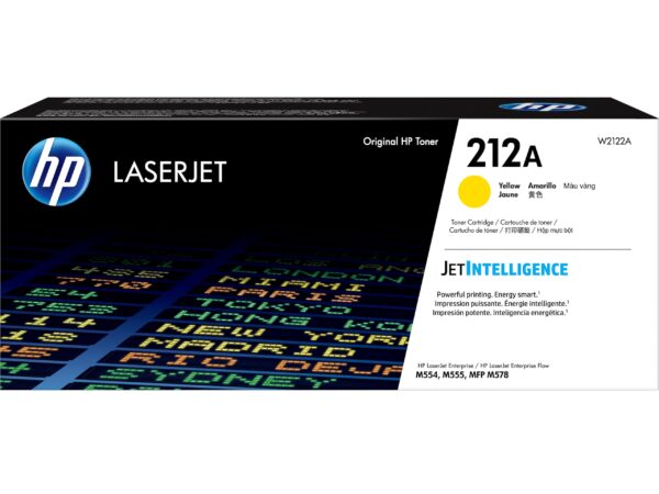 HP W2122A 212A Original LaserJet Toner Cartridge Yellow Single Pack Standard