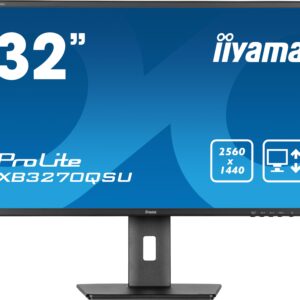 iiyama Monitor Desktop XB3270QSU-B1 315" QHD LED IPS 2560 x 1440/100Hz 1H1DP HAS Black