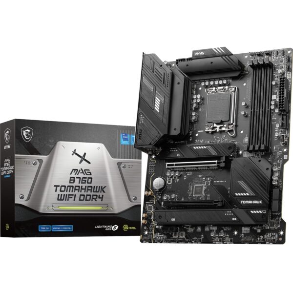 MSI MAG B760 TOMAHAWK WIFI DDR4 Motherboard ATX - Supports Intel 12th & 13th Gen Core Processors LGA 1700 75A DrMOS VRM Memory Boost 5333+MHz/OC PCIe 50 x16 M2 Gen4 Wi-Fi 6E
