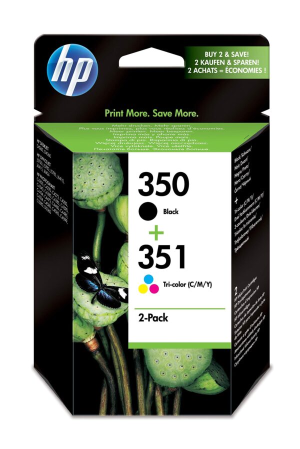 HP Original 350/351 Combo-Pack Inkjet Print Cartridges Black and Tri-color