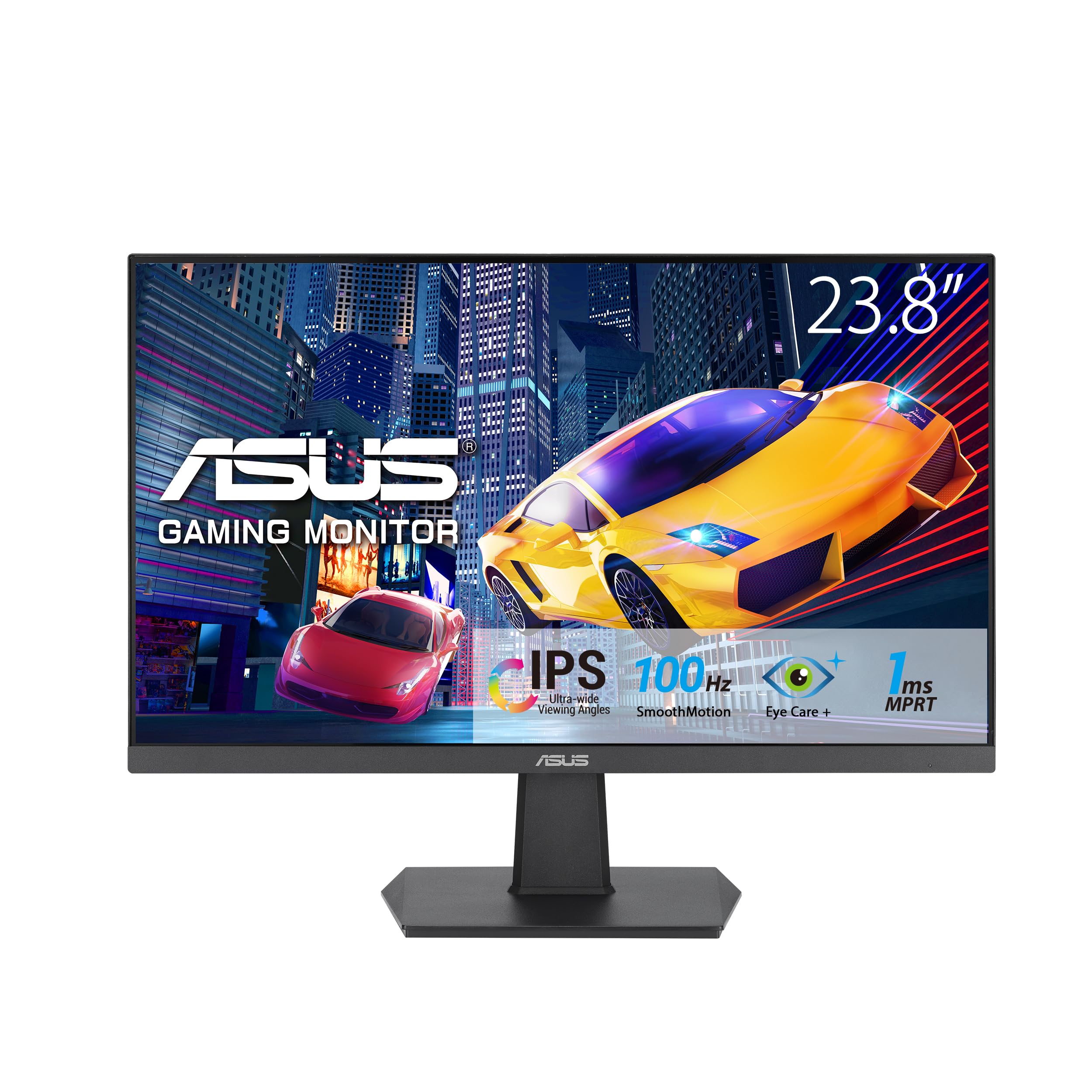 ASUS VA24EHF Eye Care Gaming Monitor 24-inch (238-inch viewable) IPS Full HD Frameless 100Hz Adaptive-Sync 1ms MPRT HDMI Low Blue Light Flicker Free Wall Mountable