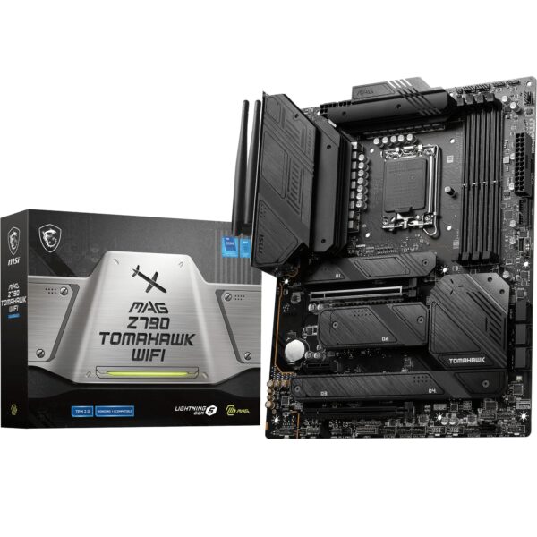 MSI MAG Z790 TOMAHAWK WIFI Motherboard ATX - Supports Intel Core 12/13th Gen Processors LGA 1700 DDR5 Boost (7200+MHz/OC) 1 x PCIe 50 x16 40 5 M2 Gen4 25Gbps LAN Wi-Fi 6E