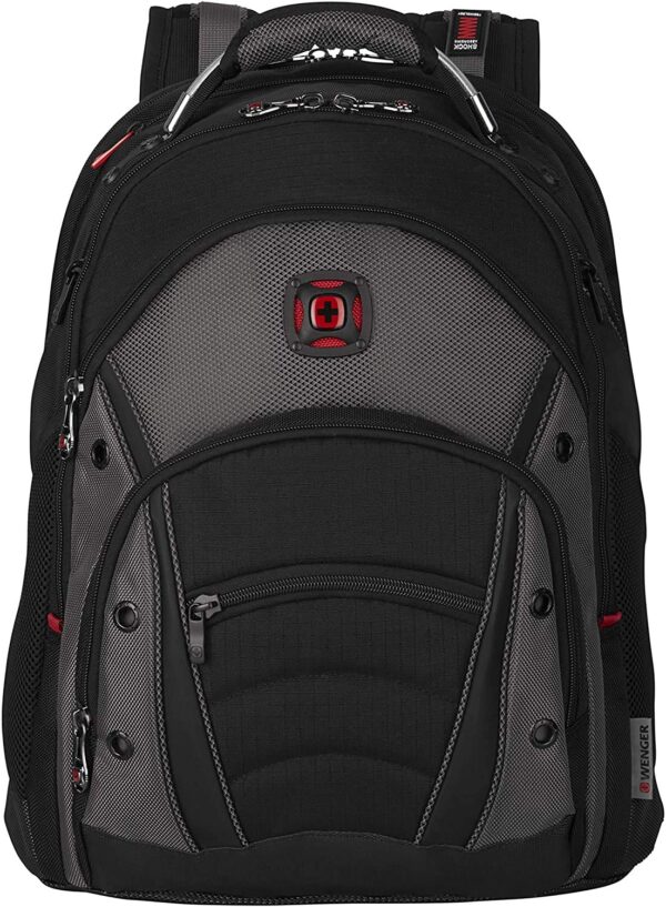 Wenger Synergy 26 Litre Laptop Backpack with Carrying Handle Padded Shoulder Straps 16 Inch Sleeve Gift for men Black/Grey 600635