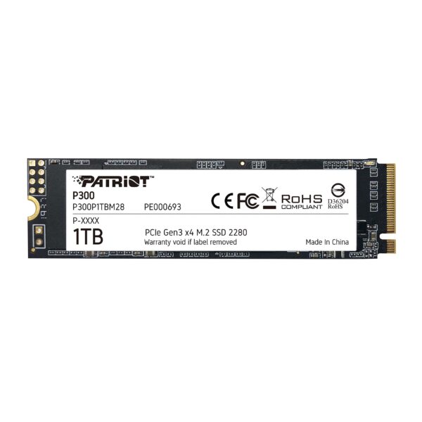 Patriot Memory P300 M2 PCIe Gen 3 x4 1TB Low-Power Consumption SSD
