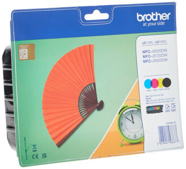 BROTHER LC125XL/LC129XL Cyan/Magenta/Yellow/Black Inkjet Cartridges (Pack of 4) LC129XLVALBP Super High Yield
