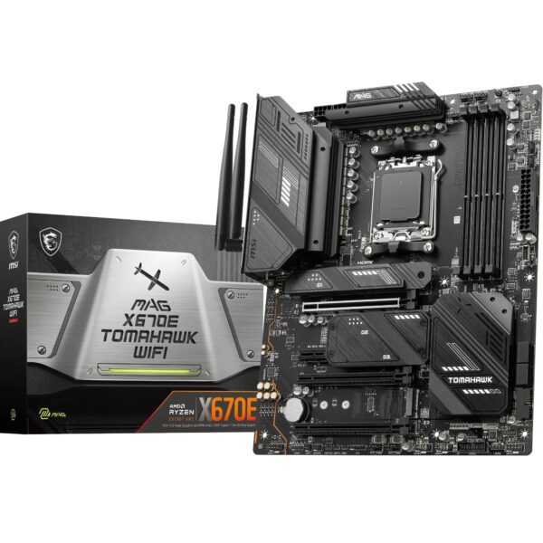 MSI MAG X670E TOMAHAWK WIFI Motherboard ATX - Supports AMD Ryzen 9000 / 8000 7000 Series Processors AM5 80A SPS VRM DDR5 Memory Boost 6600+MHz/OC PCIe 50 x16 M2 Gen5 Wi-Fi 6E