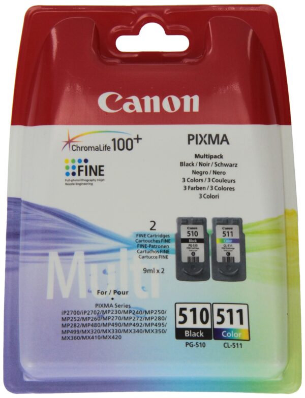 Canon Original Pixma PG-510 Black CL-511 colour Ink Cartridges