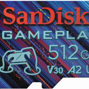 SanDisk 512GB Gameplay micro SD card for mobile/handheld gaming consoles up to 190 MB/s more demanding games AAA-/3D-/VR-Grafik 4K-UHD-Videos A2 V30 U3