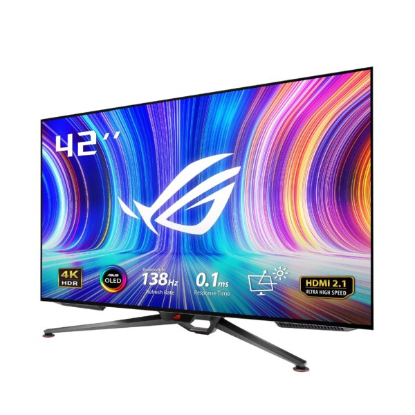 ASUS ROG Swift OLED PG42UQ gaming monitor  415-inch 4K (3840 x 2160) 138 Hz (OC) 01 ms (GTG) G-SYNC compatible anti-glare 98 DCI-P3 true 10-bit HDMI 21 DisplayPort 14